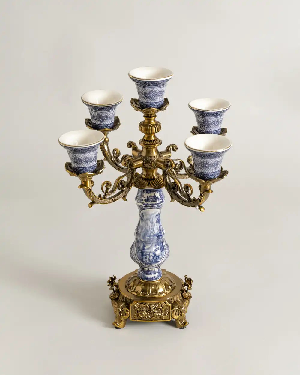 'Toile de Jouy' Victorian Ornamental Candle Stand