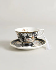 The Midnight Botanical Cup & Saucer