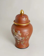 Royal Crimson Blossom Temple Jar - Small