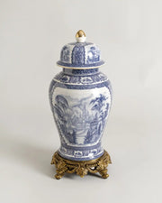 'Toile de Jouy' Victorian Ornamental Temple Jar - Small