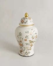 Elegant Botanical Garden Temple Jar - Large