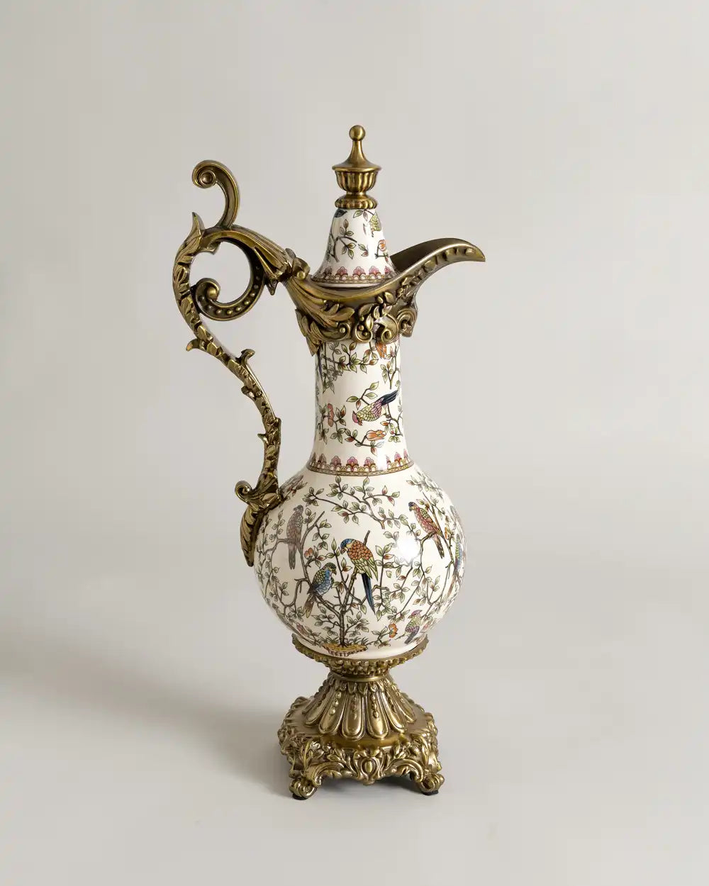 'Imperial Aviary' Victorian Ornamental Lidded Vase