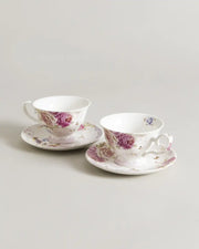 The Whispering Petals Cup & Saucer - Set of 2