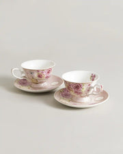 Enchanted Rosette Teacup & Saucer - Set of 2
