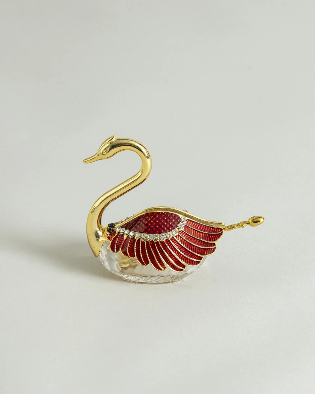 Swan-Shaped Honey Pot With Spoon '200 ML' - Purple