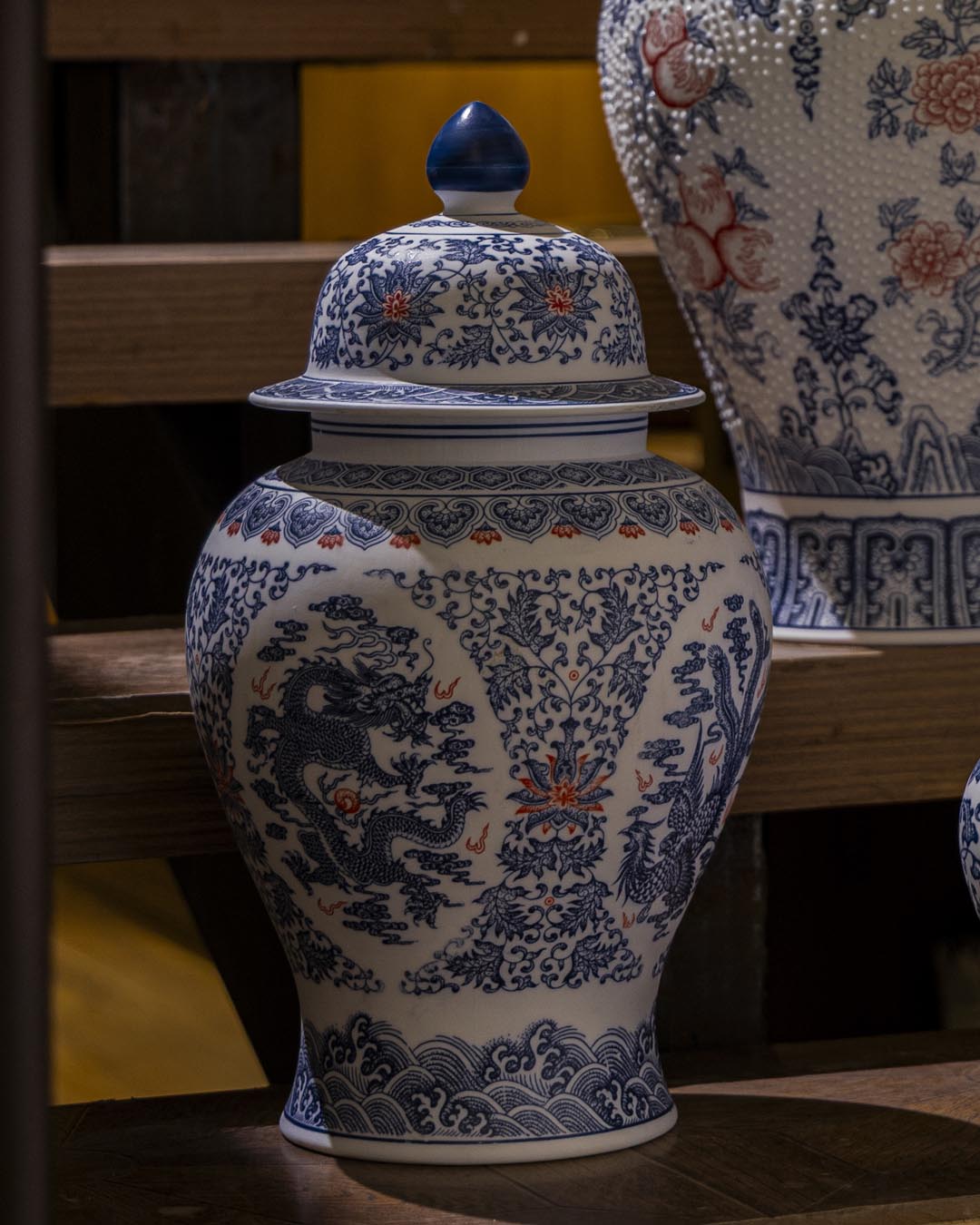 The Dragon Fine Porcelain Temple Jar - 39 cm 