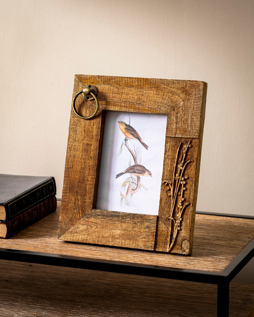 Rustic Botanical Ring Accent Photo Frame 