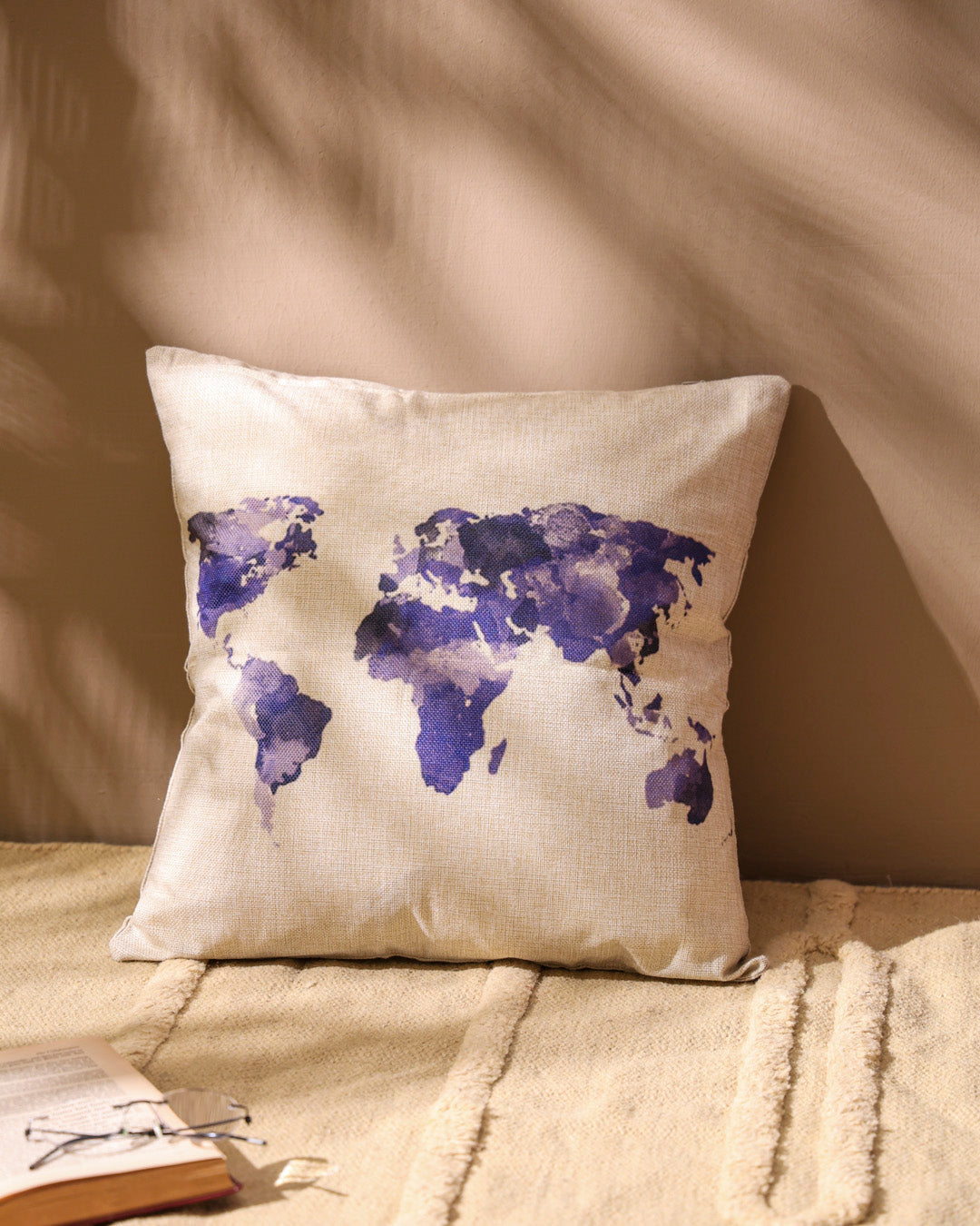 World Map Cushion Cover  - Set of 2 