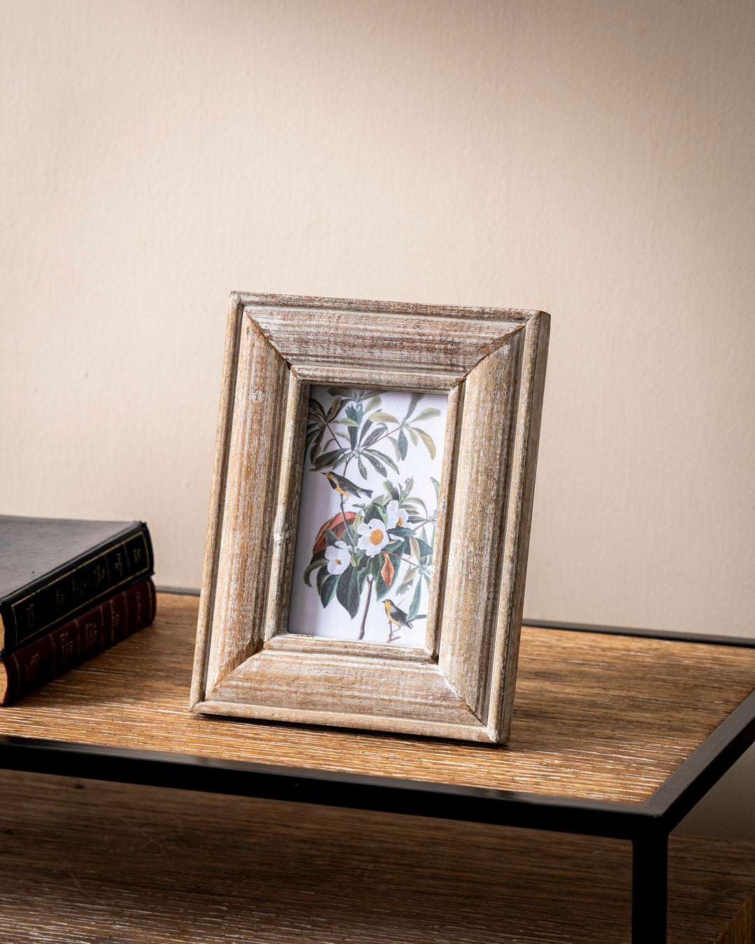 Rustic Whitewashed Wood Photo Frame 