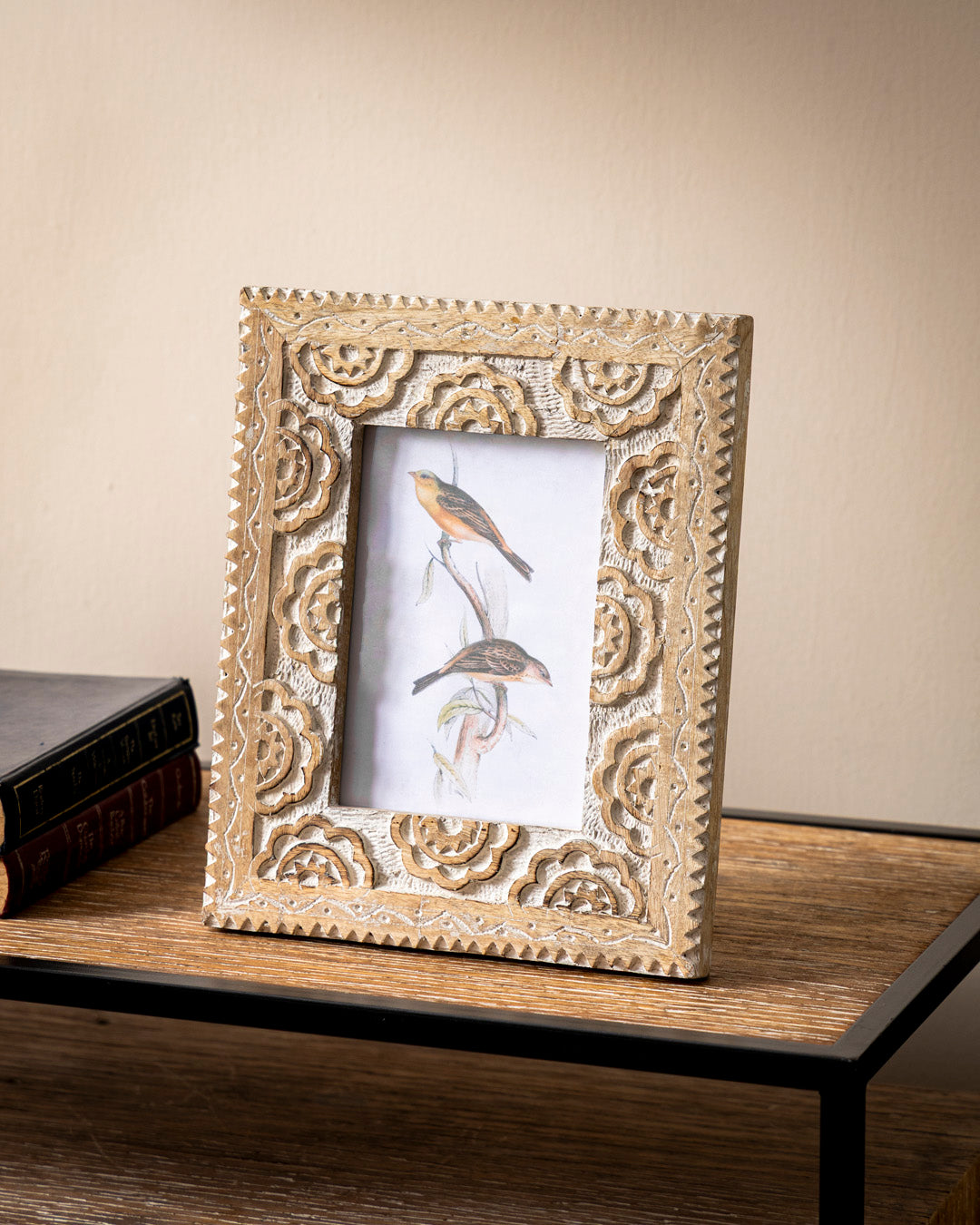 Antique Floral Embossed Photo Frame 