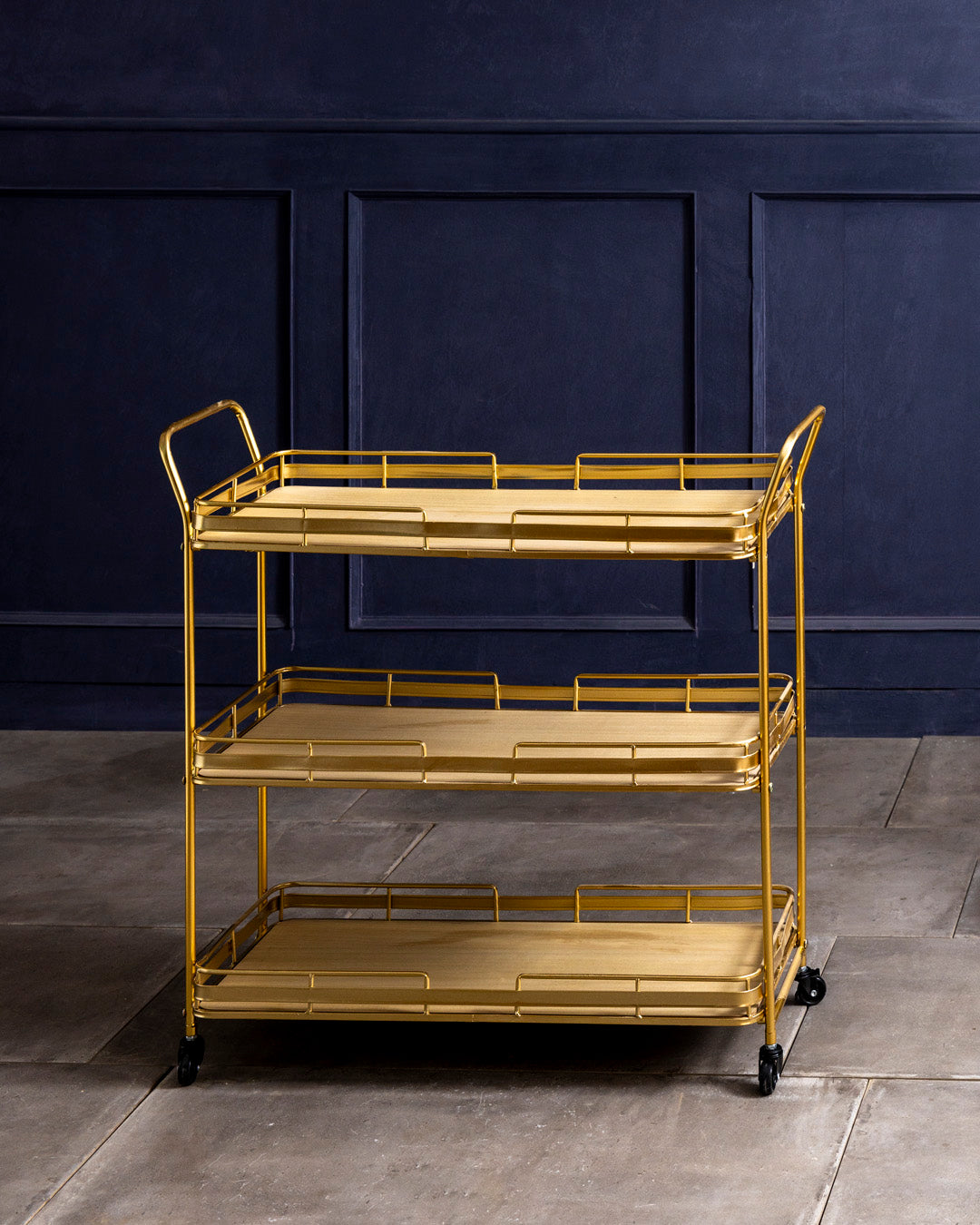 Majestic Gold 3-Tier Bar Cart 