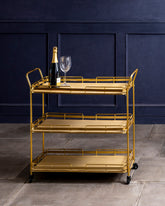 Majestic Gold 3-Tier Bar Cart 