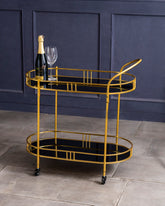 2-Tier Regal Gold Bar Cart 