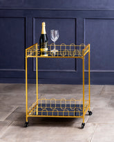 Aurora Luxe 2-Tier Bar Cart 