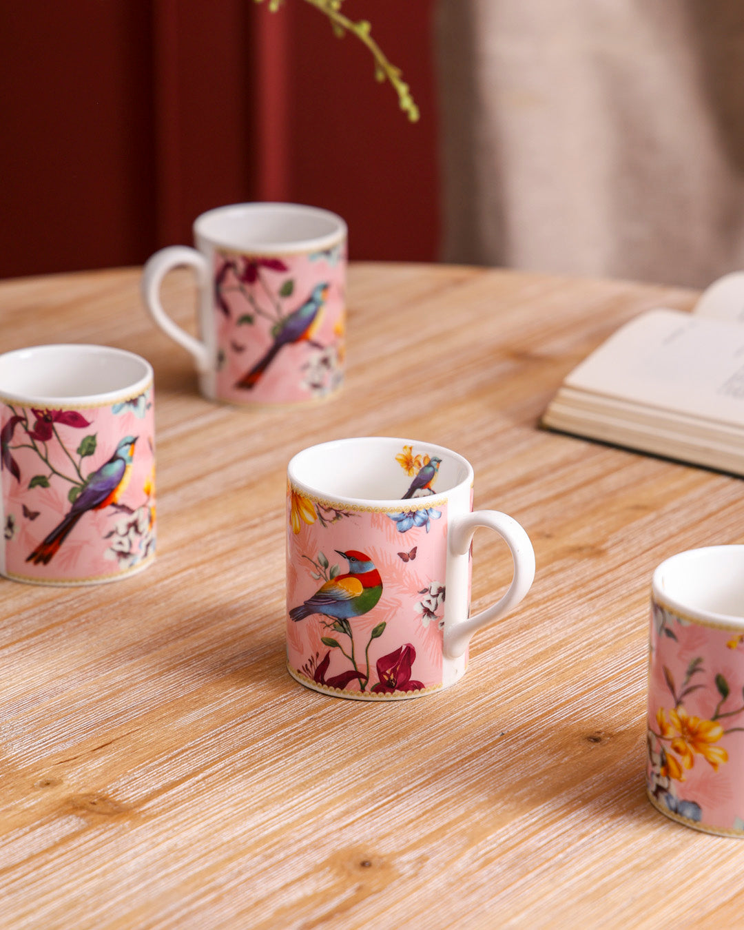 Songbird Serenade Ceramic Mug - Set Of 4 