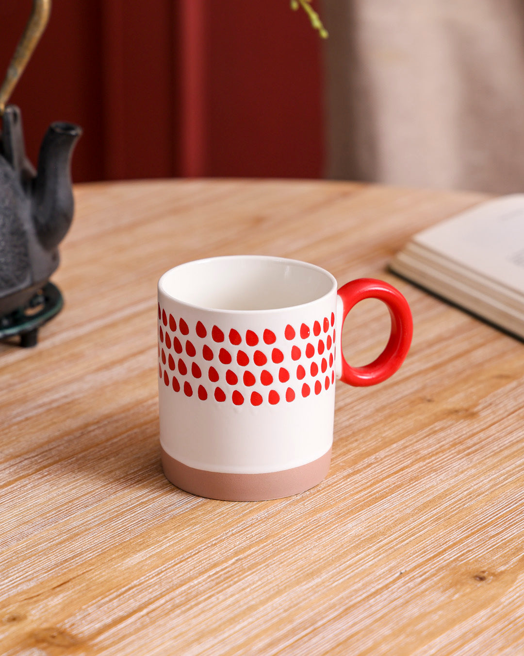 Red & White Sunrise Charm Mug 
