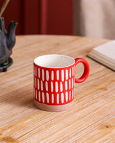 Red & White Sunrise Charm Mug 