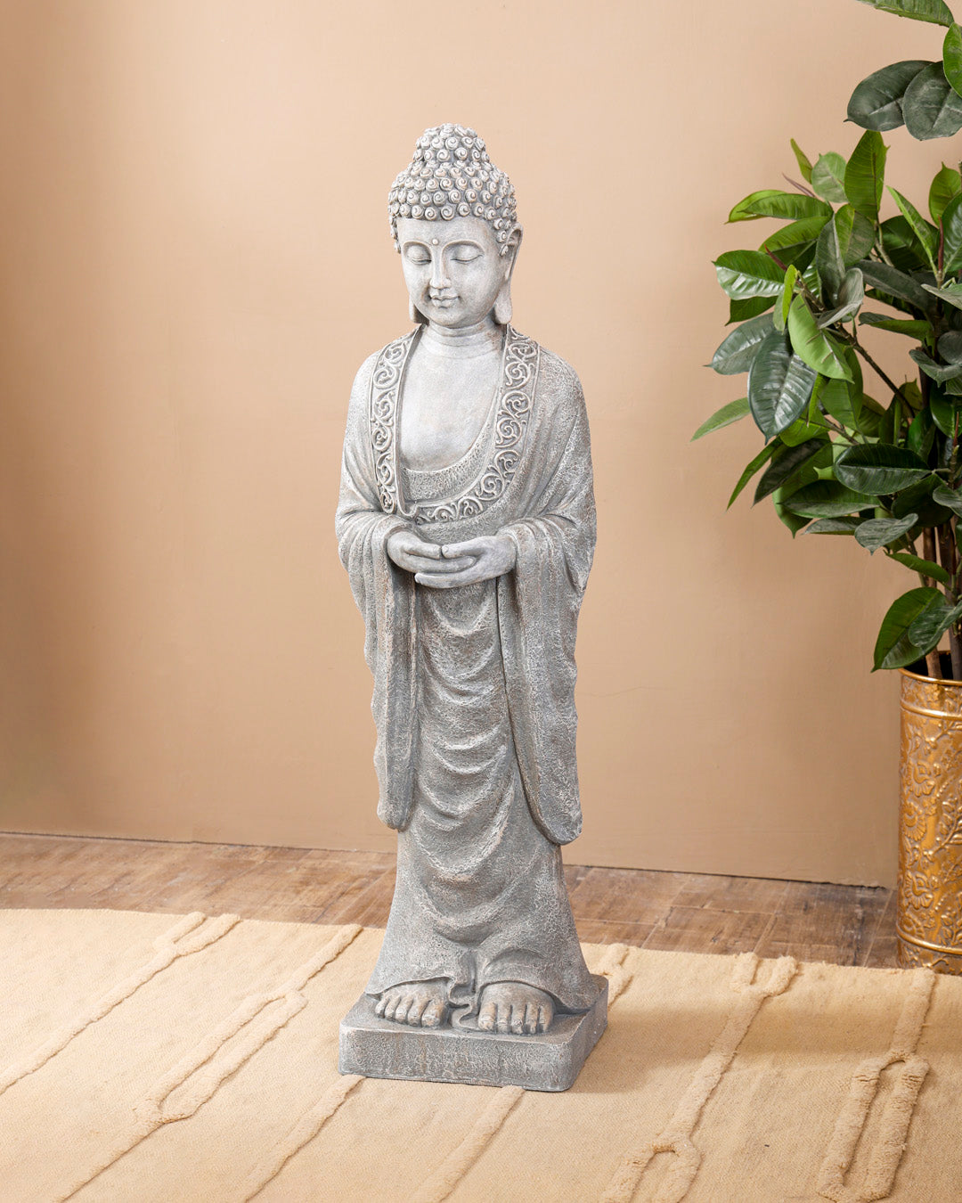 Tranquil Buddha Tall Sculpture 