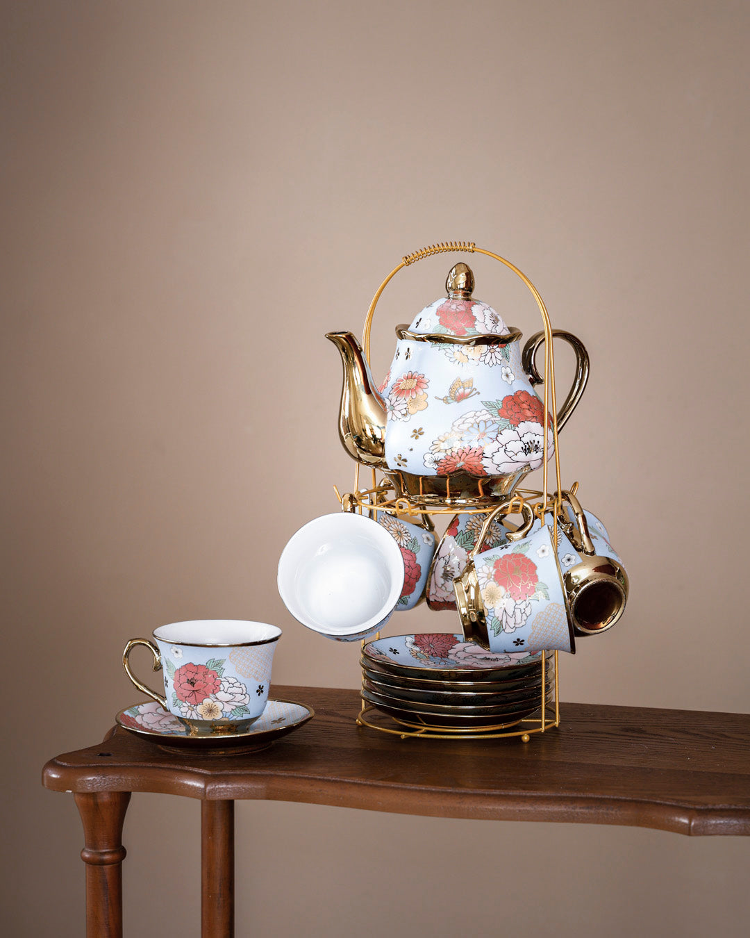 Briony 14-Piece Tea Set with Stand 