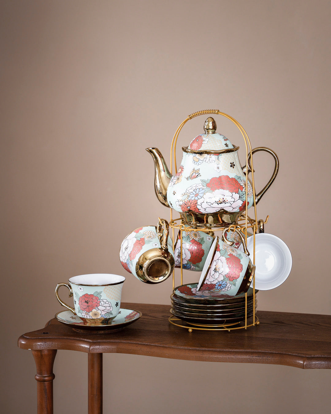 Briony 14-Piece Tea Set with Stand 