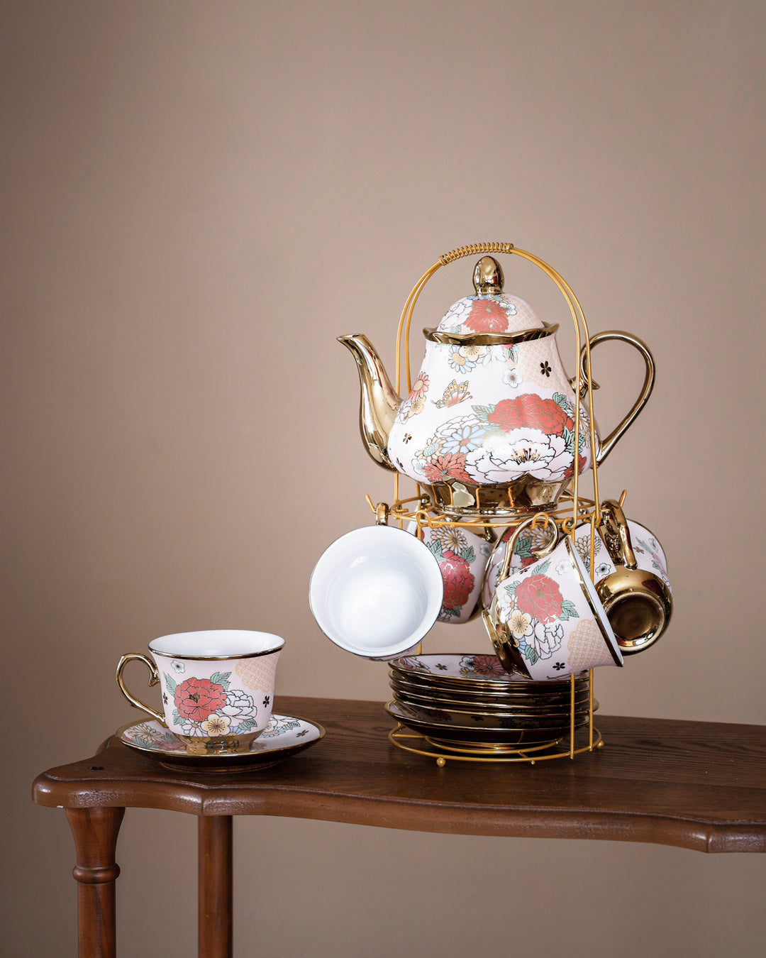 Briony 14-Piece Tea Set with Stand 