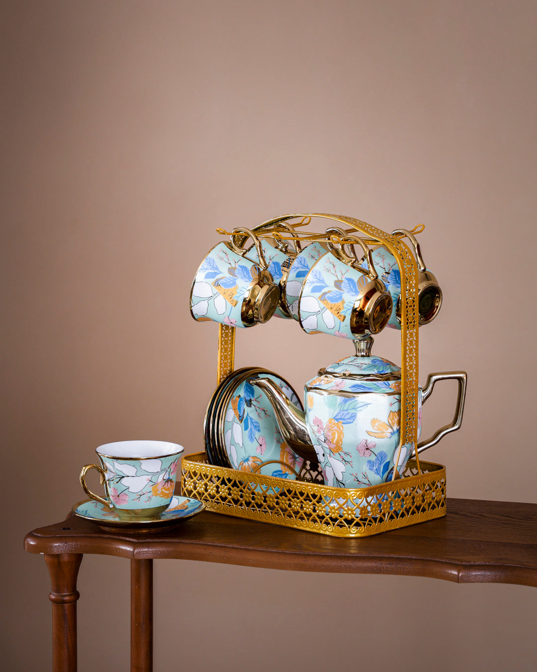 Dahlia - 14-Piece Tea Set with Stand 