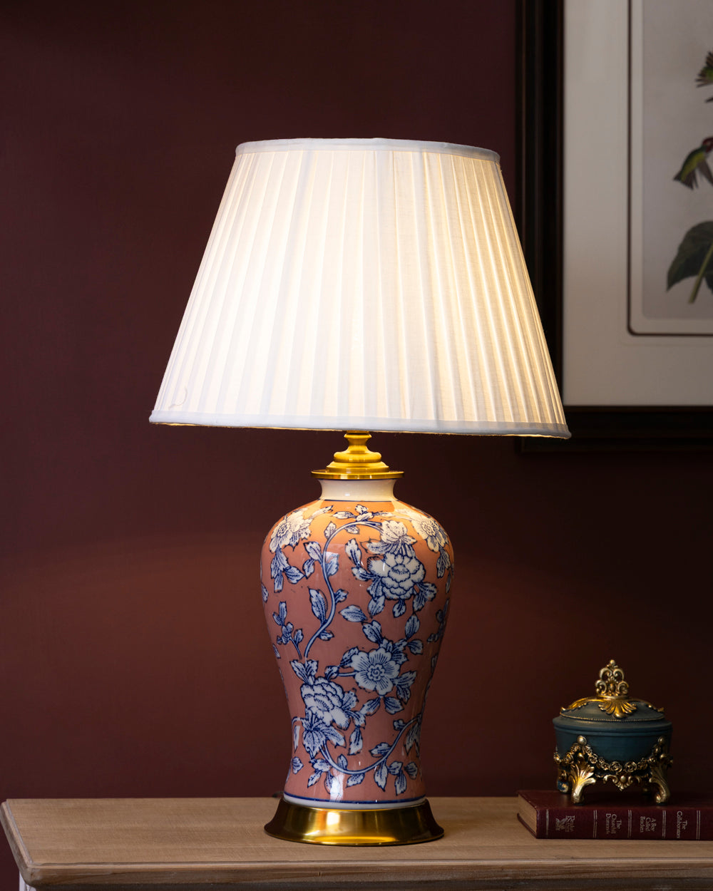 Coral Blossom Ceramic Table Lamp