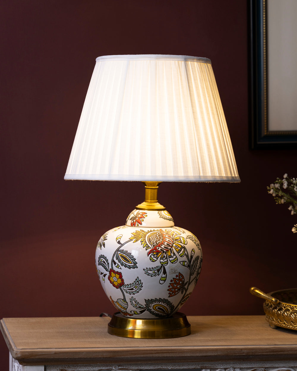 Bohemian Blossom Ceramic Table Lamp