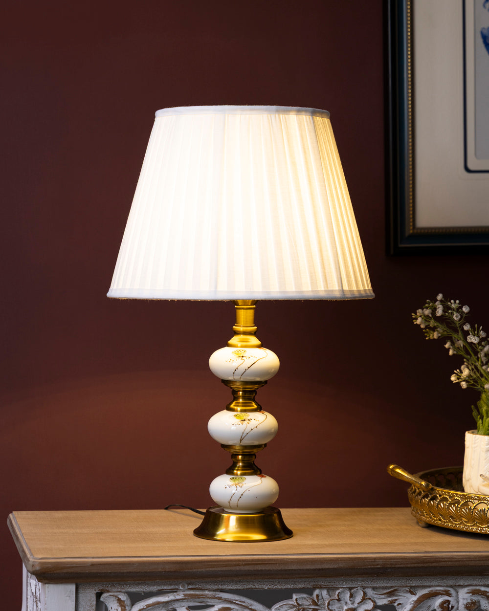 Lotus Tiered Ceramic Table Lamp