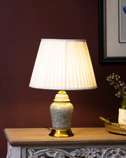 The Azure Blossom Ceramic Table Lamp