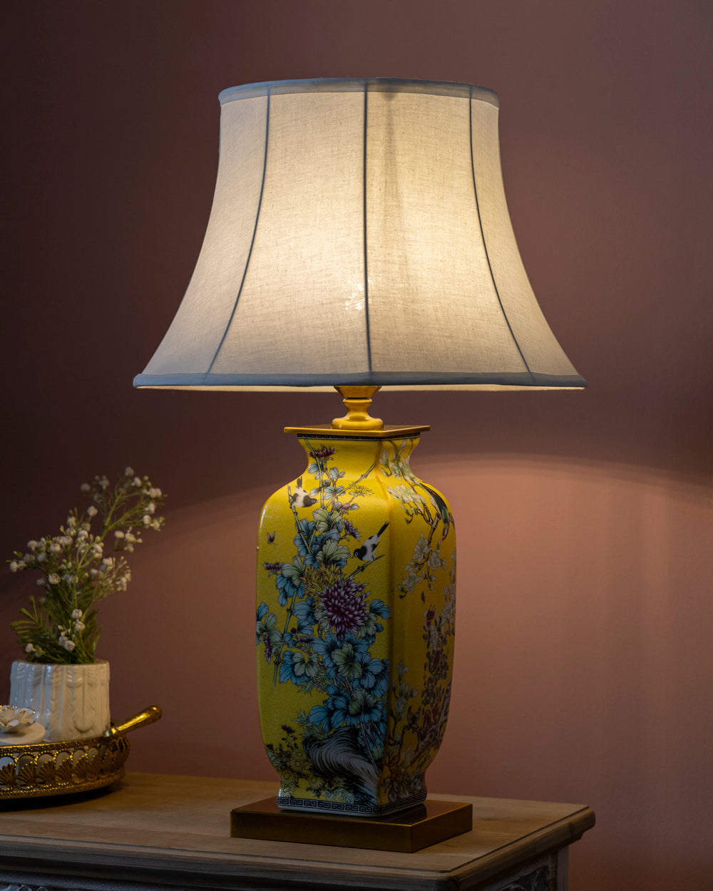 Blossom Cloisonn Enamel Table Lamp