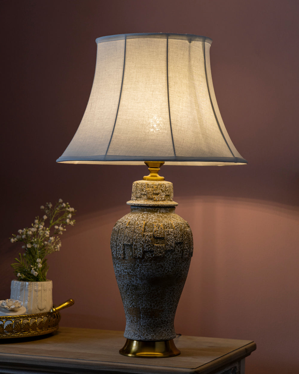 Speckled Decorative Jar Table Lamp