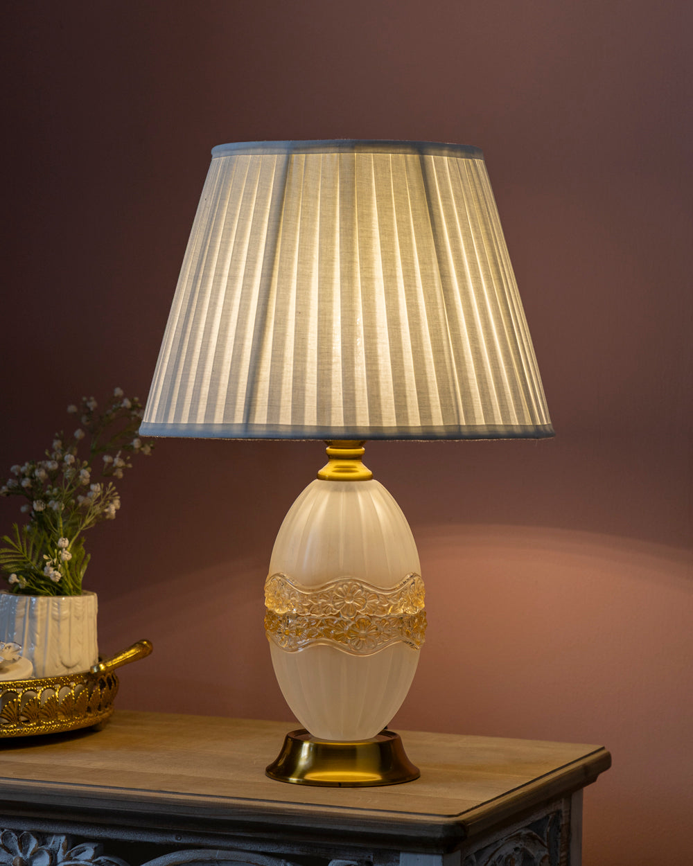 Opalescent Ribbon Table Lamp