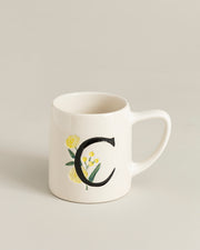 Monogram C Botanical Ceramic Mug