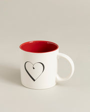 Monogram Heart Dual-Tone Ceramic Mug