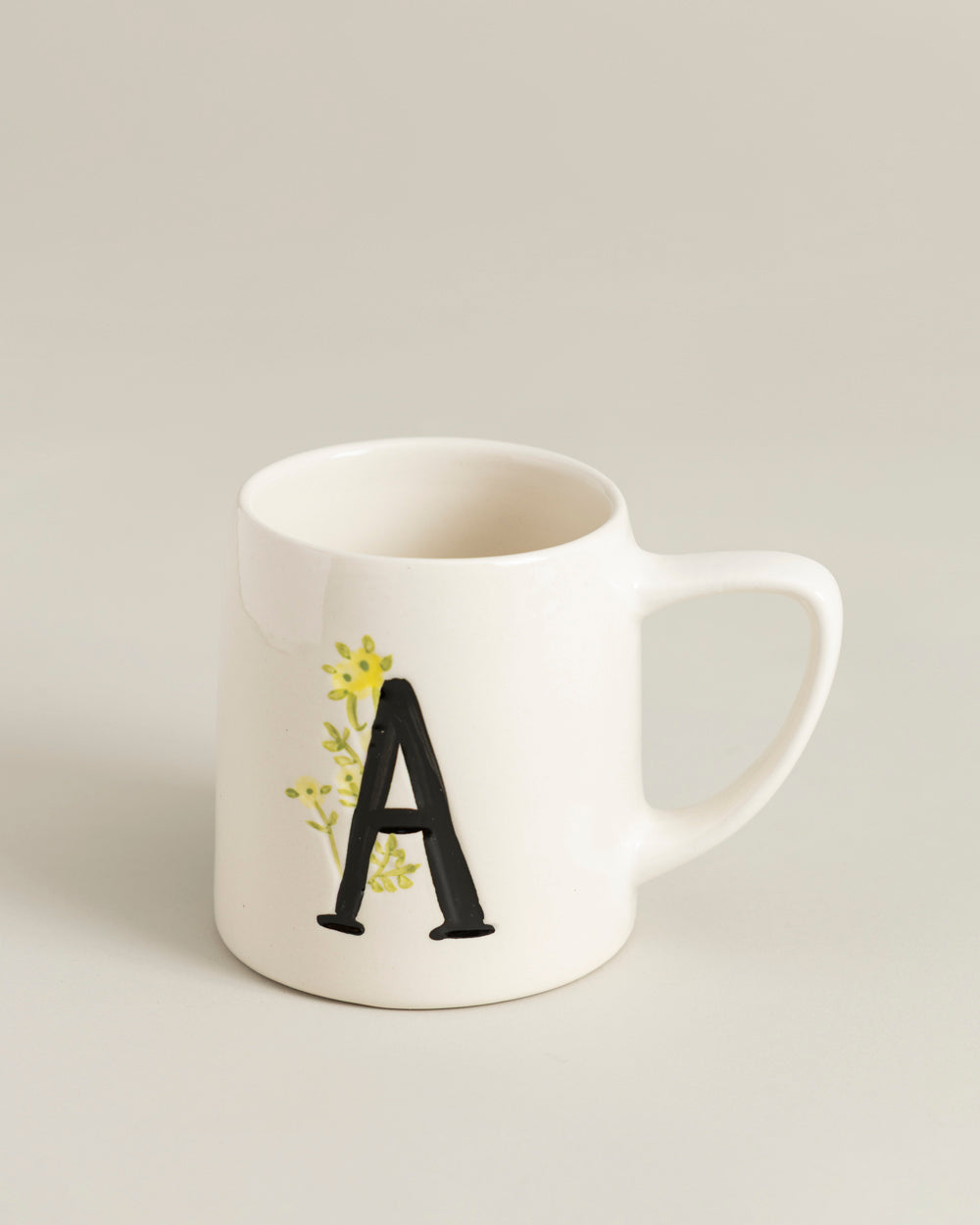 Monogram A Botanical Ceramic Mug
