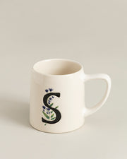 Monogram S Botanical Ceramic Mug
