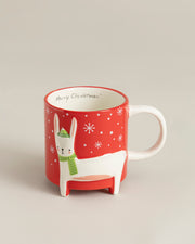 Frosty Forest Bunny Ceramic Mug