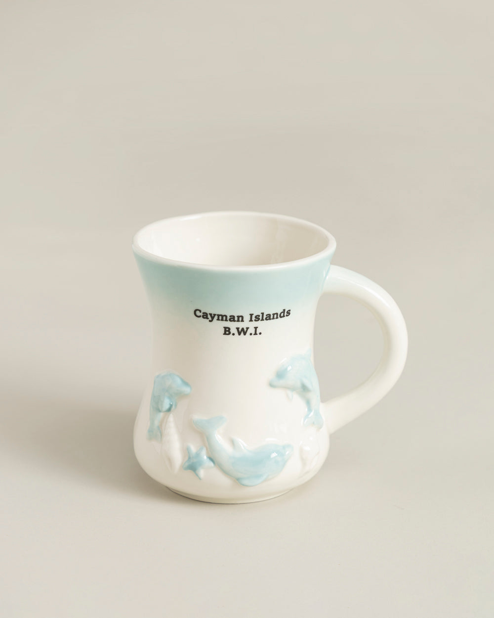 'Cayman Islands B.W.I.' Leaping Dolphin Ceramic Mug