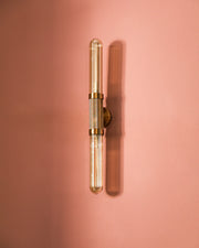 Vintage Amber Glass Tube Wall Light