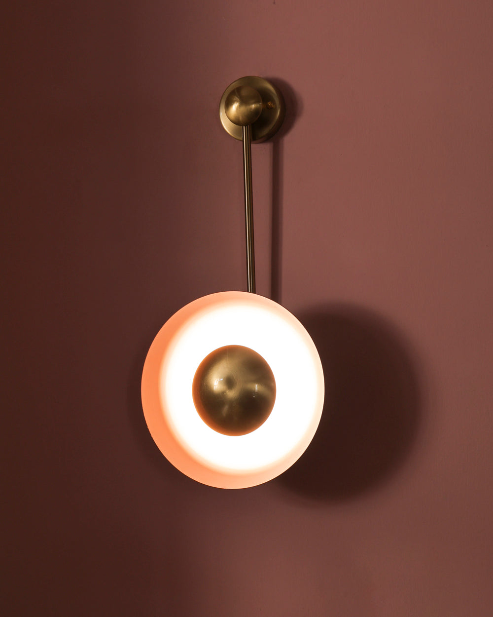 Modern Sculptural Disc Wall Light
