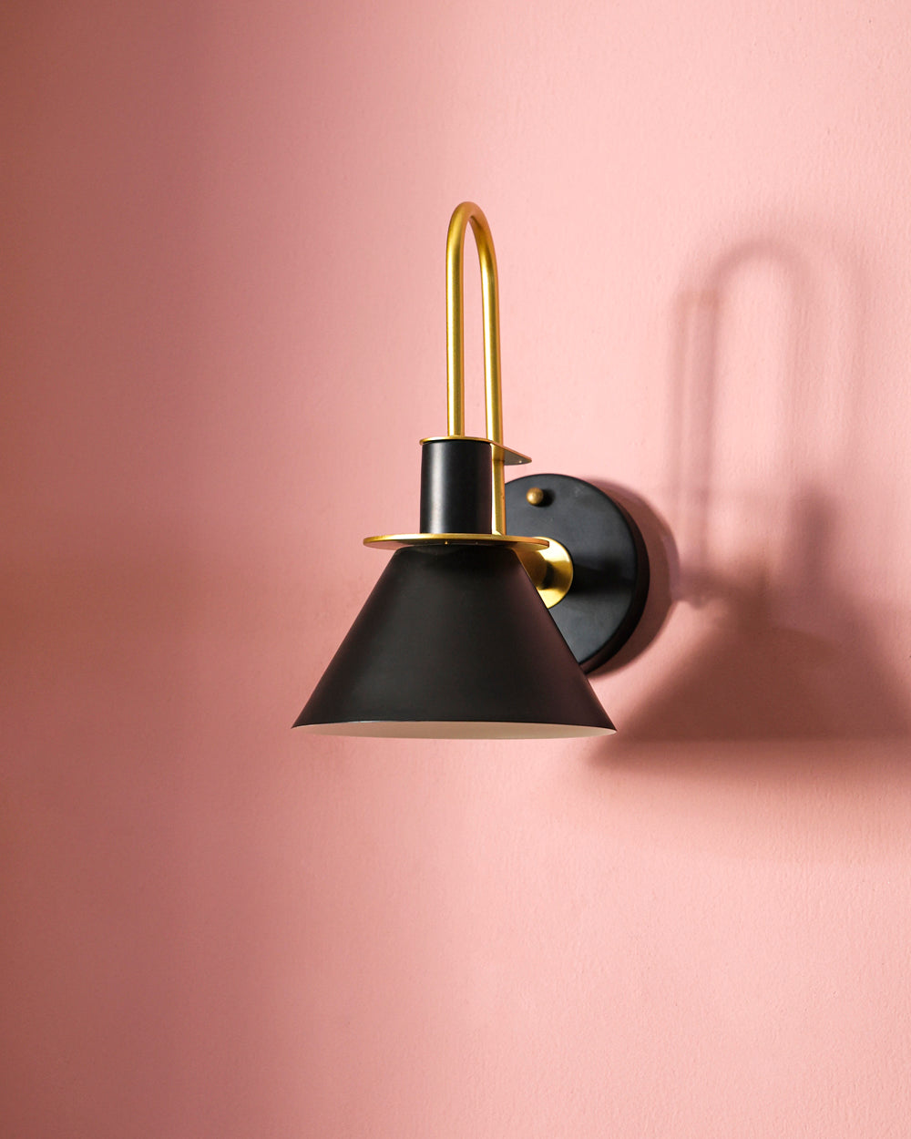 Modern Black Cone Shade Wall Light