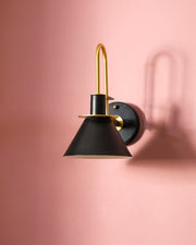 Modern Black Cone Shade Wall Light