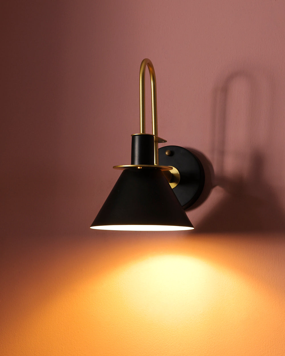 Modern Black Cone Shade Wall Light