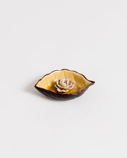 Lotus Bliss Bodhi Leaf Incense Holder Brown - Small
