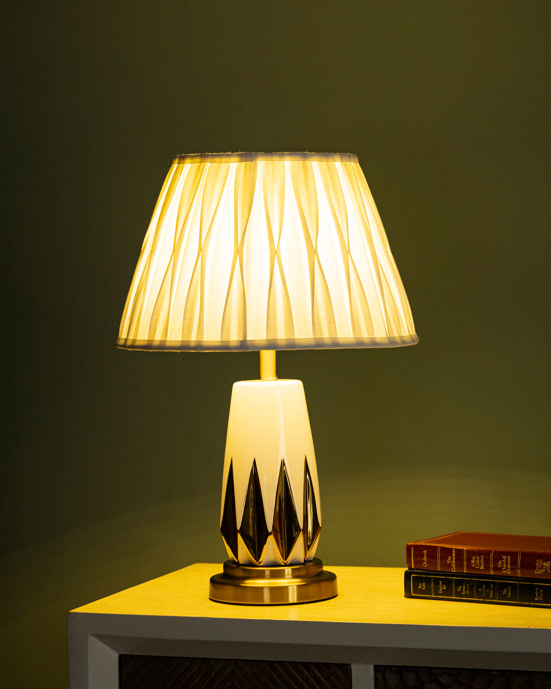 Century Ceramic Table Lamp - Grey 