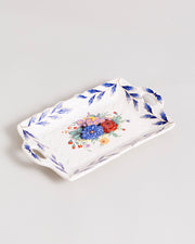 Mauve Rose Serving Platter - Blue