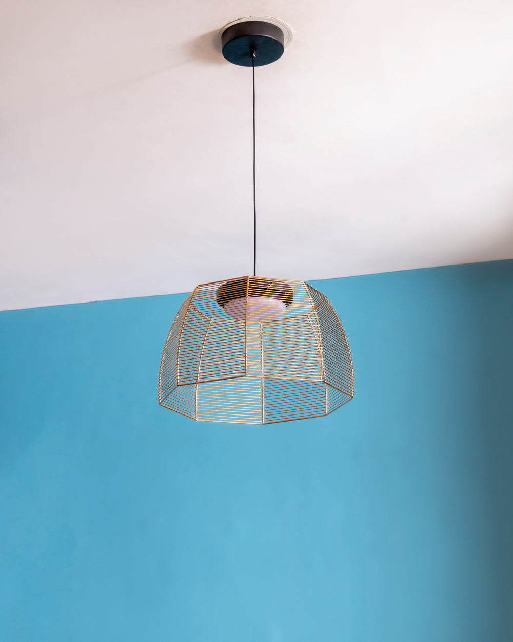 Geometric Wireframe Dome Pendant Light