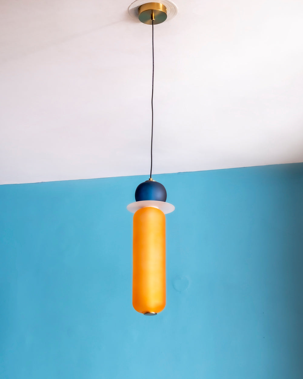Modern Sculptural Cylinder Pendant Light