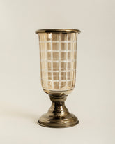 "Imperial Radiance" Cut Glass Hurricane - Small 